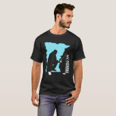 氷魚釣りグラフィック魚釣りロッド氷フィッシャー氷Fis Tシャツ (正面フル)
