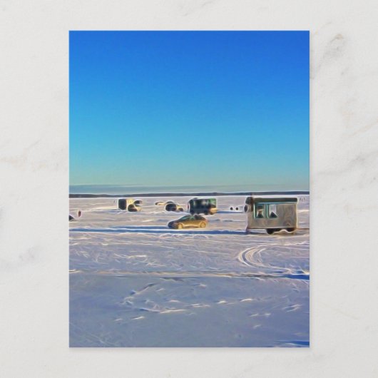 氷魚釣り収集 ポストカード (正面)