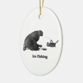 氷魚釣り セラミックオーナメント (左)