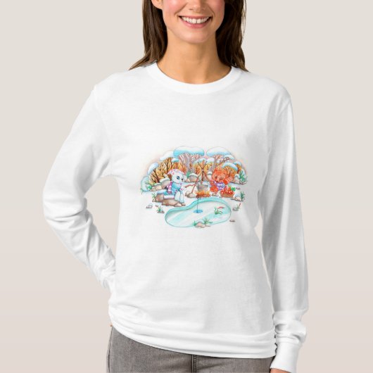 氷魚釣り Tシャツ (正面)