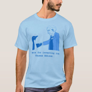 氷、トーマス・エジソンを発明するためのありがとう Tシャツ