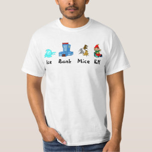氷、銀行、ネズミ、小妖精や小人 Tシャツ