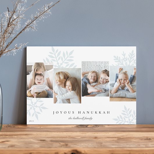 氷 | Snowdrop 4フォトコラージュハヌカー シーズンカード