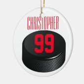 氷Hocky -クリスマスのオーナメント セラミックオーナメント (左)