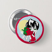 永久にいちごの女の子 缶バッジ (正面&裏面)