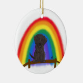 永久にで私のハートのオーナメント(黒い実験室) セラミックオーナメント (右)