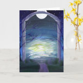 永久にの端の出入口: 妖精の避難所の挨拶 カード (黄色い花)