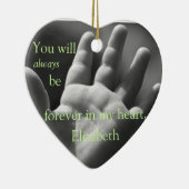 永久にカスタマイズ私のハートで セラミックオーナメント (右)