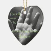 永久にカスタマイズ私のハートで セラミックオーナメント (左)