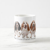 永久にバセットハウンドの友人 コーヒーマグカップ (中央)