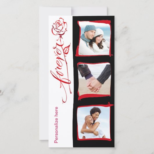 永久にバレンタインの記念日の写真カード シーズンカード (正面)