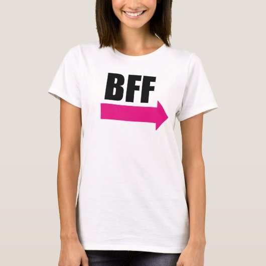 永久にワイシャツに一致させている右の (BFF)親友 Tシャツ (正面)