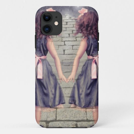 永久にヴィンテージのジェミニ親友の対の女の子 Case-Mate iPhoneケース (裏面)