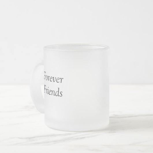 永久にヴィンテージの友人の曇らされたガラスのマグ フロストグラスマグカップ (正面左)