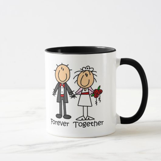 永久に一緒にTシャツおよびギフト マグカップ (右)