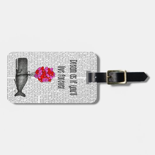 永久に住んでいるように夢を見て下さい ラゲッジタグ (正面横)