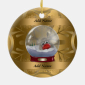 永久に友人のクリスマスのオーナメント セラミックオーナメント (裏面)