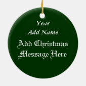 永久に友人のハートのクリスマスのオーナメント セラミックオーナメント (裏面)