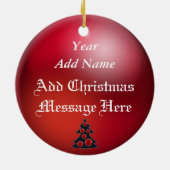 永久に友人のハートのクリスマスのオーナメント セラミックオーナメント (裏面)