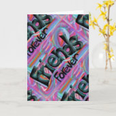 永久に友人の挨拶状 カード (黄色い花)