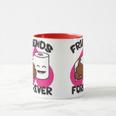 永久に友人-ウンチおよびトイレットペーパーロール マグカップ (中央)