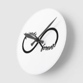 永久に友人 ラウンド壁時計 (傾斜)