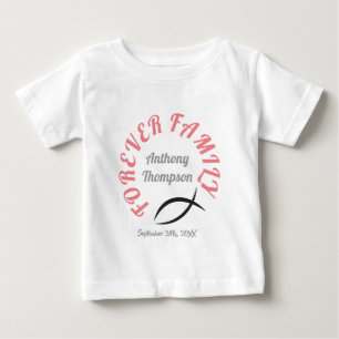 永久に家族のキリスト教の採用日のワイシャツ ベビーTシャツ