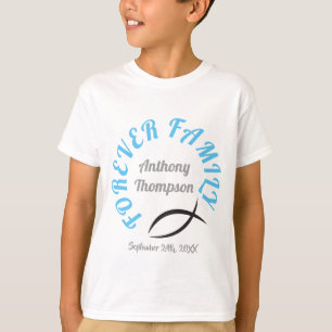 永久に家族のキリスト教の採用日のワイシャツ Tシャツ