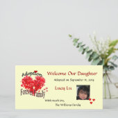 永久に家族写真の採用の発表 案内状 (スタンド正面)