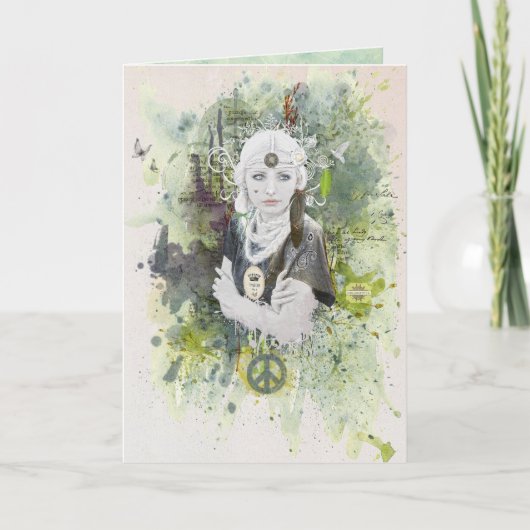 永久に平和挨拶状 カード (正面)