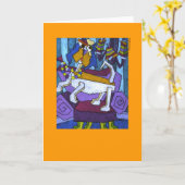 永久に幸せな挨拶状 カード (黄色い花)