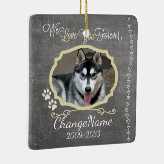 永久に後をつけます記念の記念品の愛して下さい セラミックオーナメント (右)