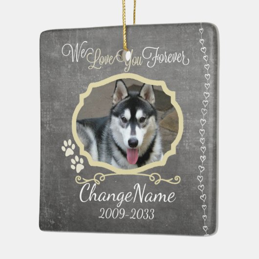 永久に後をつけます記念の記念品の愛して下さい セラミックオーナメント (左)