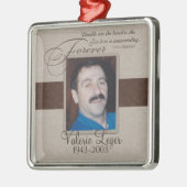 永久に愛されたカスタムな記念物 メタルオーナメント (左)