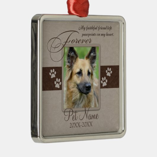永久に愛されたペット悔やみや弔慰 メタルオーナメント (右)