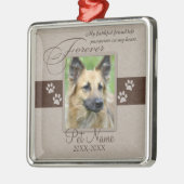 永久に愛されたペット悔やみや弔慰 メタルオーナメント (左)