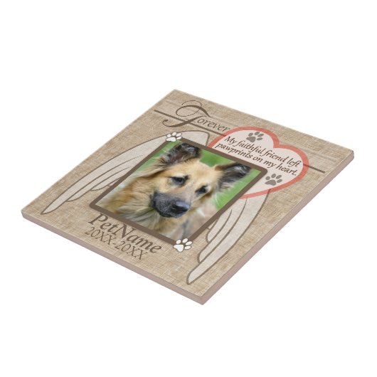 永久に愛された天使によってはペット悔やみや弔慰のカスタムが飛びます タイル (側面)