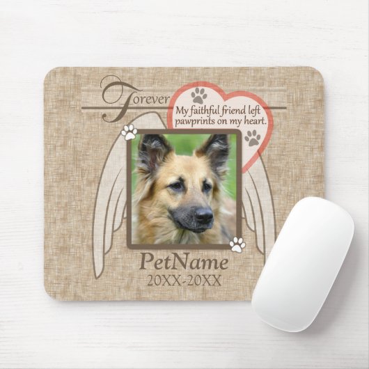 永久に愛された天使によってはペット悔やみや弔慰のカスタムが飛びます マウスパッド (マウス)