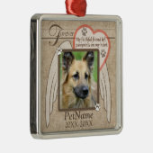 永久に愛された天使によってはペット悔やみや弔慰のカスタムが飛びます メタルオーナメント (右)