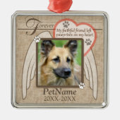 永久に愛された天使によってはペット悔やみや弔慰のカスタムが飛びます メタルオーナメント (正面)