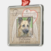 永久に愛された天使によってはペット悔やみや弔慰のカスタムが飛びます メタルオーナメント (左)
