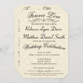 永久に愛結婚式招待状の祈りの言葉の宣言 招待状 (正面/裏面)