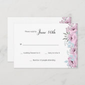 永久に愛RSVPカードで 招待状 (正面/裏面)