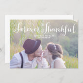 永久に感謝している原稿%PIPE%の結婚の写真カード サンキューカード (正面/裏面)