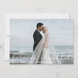 永久に感謝している白い結婚式は写真感謝していしています カード
