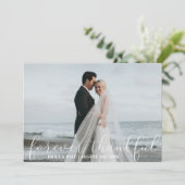 永久に感謝している白い結婚式は写真感謝していしています カード (スタンド正面)