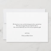 永久に感謝している白い結婚式は写真感謝していしています カード (裏面)