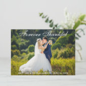 永久に感謝している結婚式は写真カード感謝していしています サンキューカード (スタンド正面)