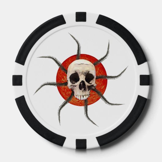 永久に放射スカル ポーカーチップ (正面)