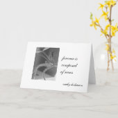 "永久に構成されます今で"。 エミリー・ディキンソン カード (黄色い花)